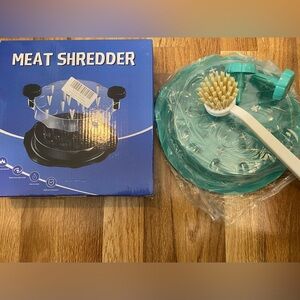 Teal Meat Shredder with Brush